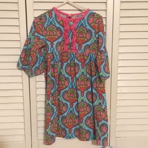 Bell sleeve cotton dress